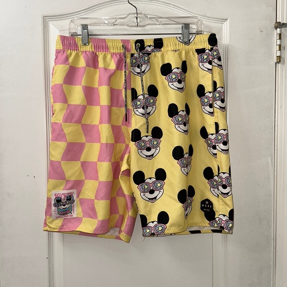 Disney Collection By Neff Mickey Deco Hot Tub Swim Trunks Board Shorts